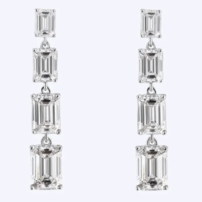 Kat Diamond Emerald Dangle Earrings