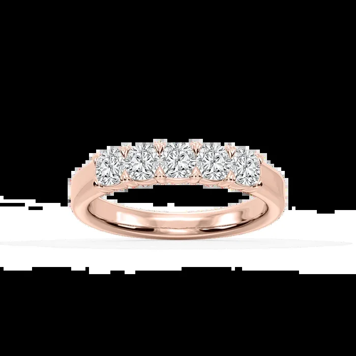 Kate Cushion Lab Grown Diamond 5-Stone V-Prong Anniversary Band