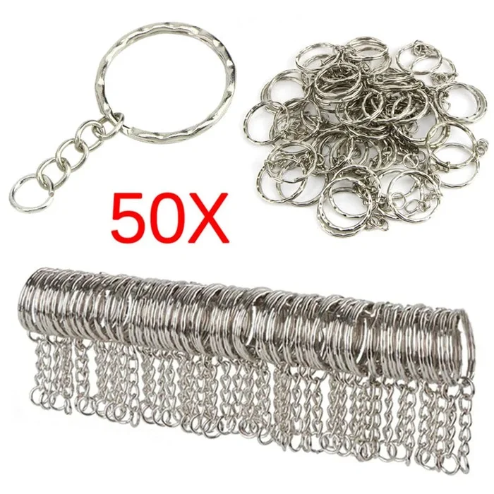 Keychain Split Ring With Short Chain Key
