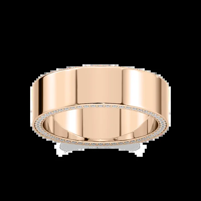 Kona 1/3 ctw Round Lab Grown Diamond 6mm Flat Eternity Band