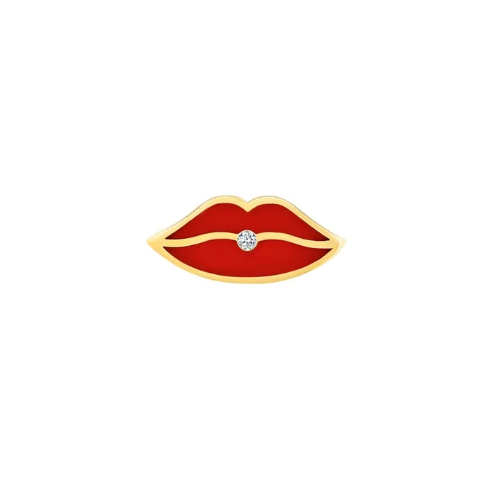 La Brune and La Blonde Kiss Me yellow pins gold diamond | LEPAGE