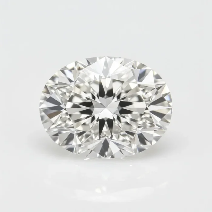 Lab Grown Diamond 1PC Medium 7×10 MM Oval Faceted White Polished Man Made Loose Gemstones
