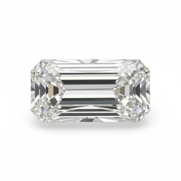 Lab Grown Diamond 1PC Medium 7×14 MM Baguette Faceted White Shine Man Made Loose Gems