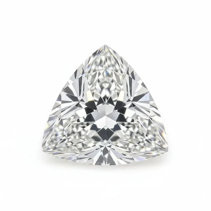 Lab Grown Diamond 1PC Medium 9×9 MM Triangle Faceted White Lustrous Man Made Gems