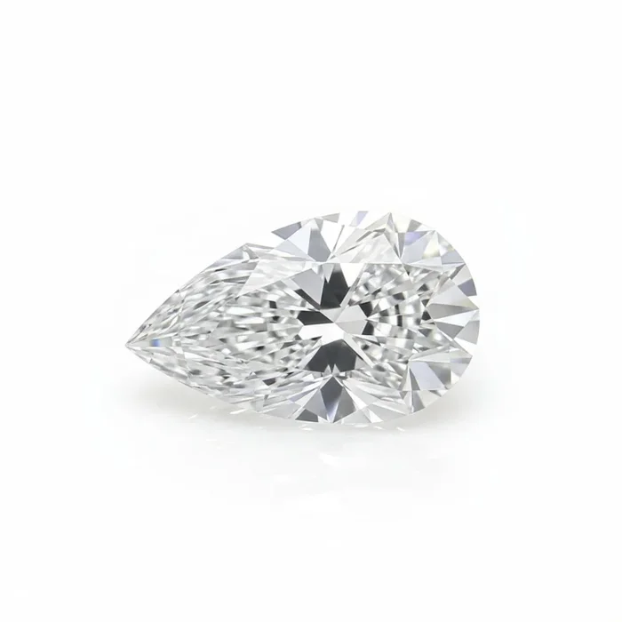 Lab Grown Diamond 1PC Small 7×9 MM Pear Faceted White Superior Man Made Gems