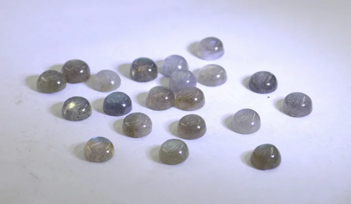 Labradorite 10PC Tiny 3×3 MM Round Cabochon Gray Natural semi Precious Loose Gemstone