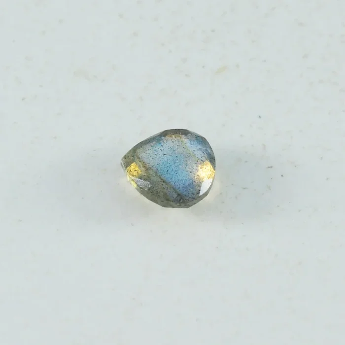 Labradorite 1PC Large 10×10 MM Heart Faceted Gray Shine Semi Precious Loose Gems