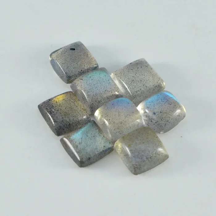 Labradorite 1PC Large 11×11 MM Square Cabochon Gray Brilliant semi Precious Loose Gemstones