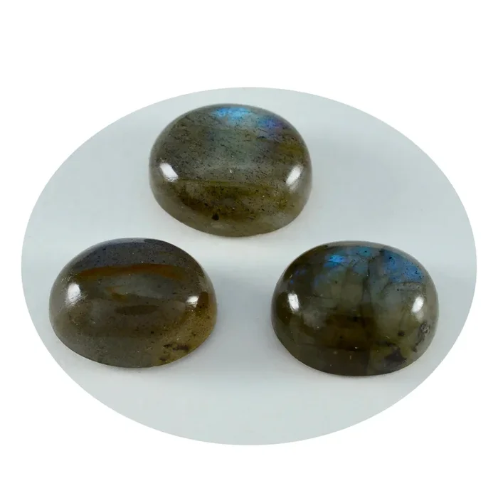 Labradorite 1PC Large 8×12 MM Oval Cabochon Gray Shine semi Precious Loose Gems