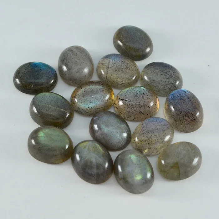 Labradorite 1PC Medium 8×10 MM Oval Cabochon Gray Luster semi Precious Precious Gemstone