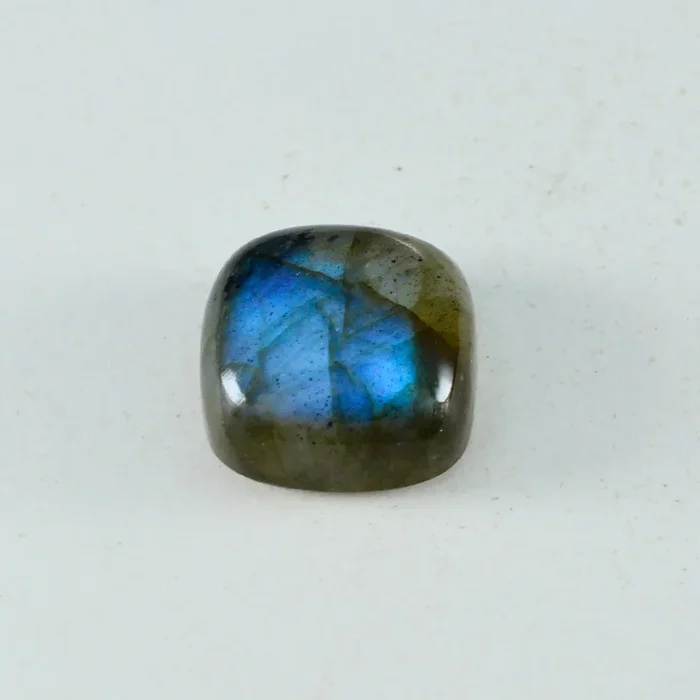Labradorite 1PC Medium 9×9 MM Cushion Cabochon Gray Fine semi Precious Loose Gemstone