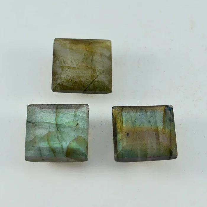 Labradorite 1PC Tiny 5×5 MM Square Faceted Gray Sparkling Semi Precious Gems