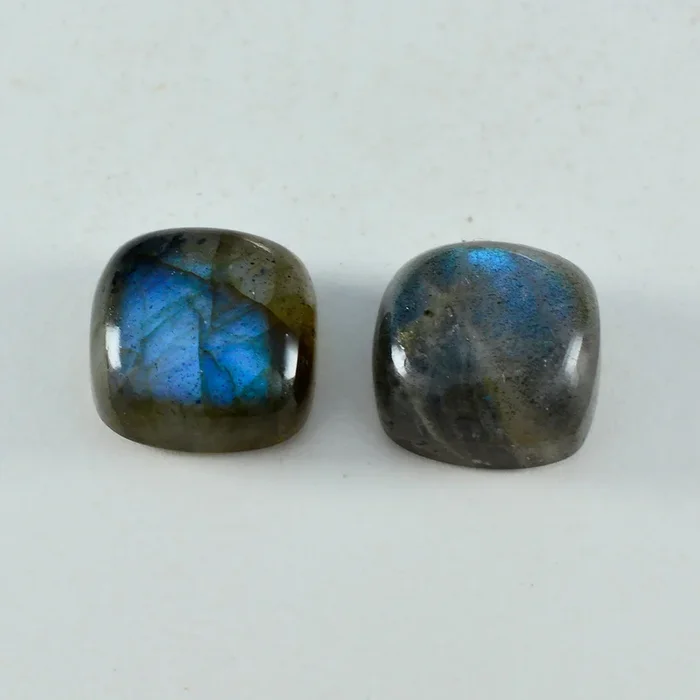 Labradorite 1PC Tiny 6×6 MM Cushion Cabochon Gray Luster semi Precious Precious Gemstone