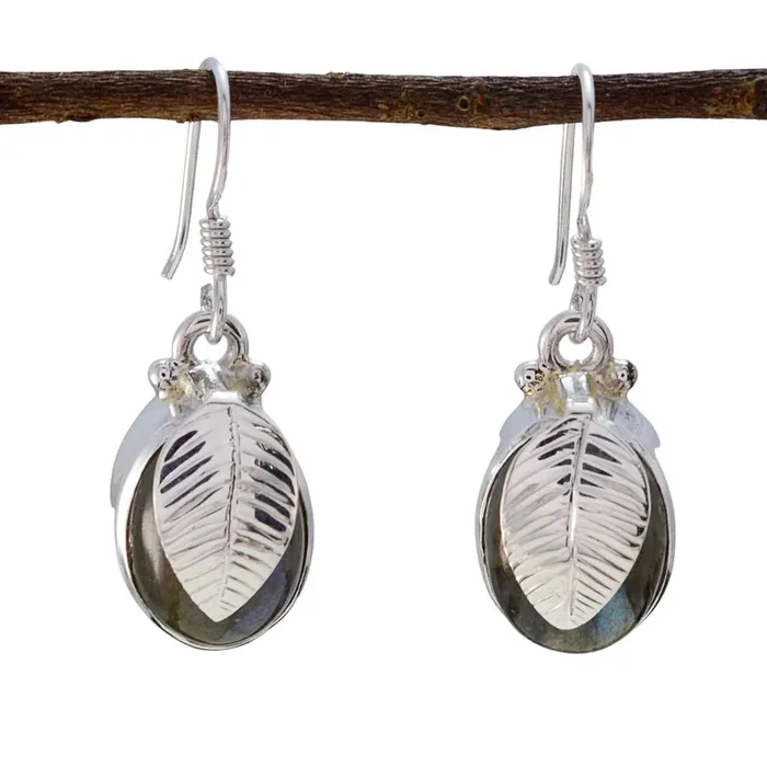 Labradorite Moroccan Aiko multiple Dangle Gray 925 Silver Earring
