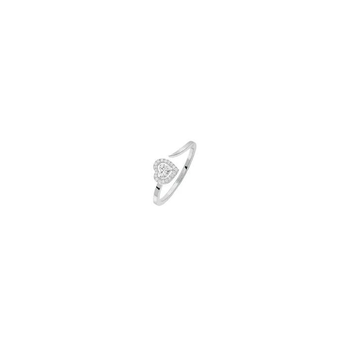 Ladies ring messika joy heart in white gold and diamonds 11439G – Lepage