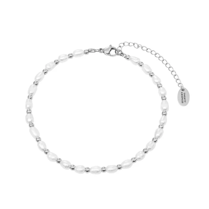 Lagoon Pearl Anklet – Silver