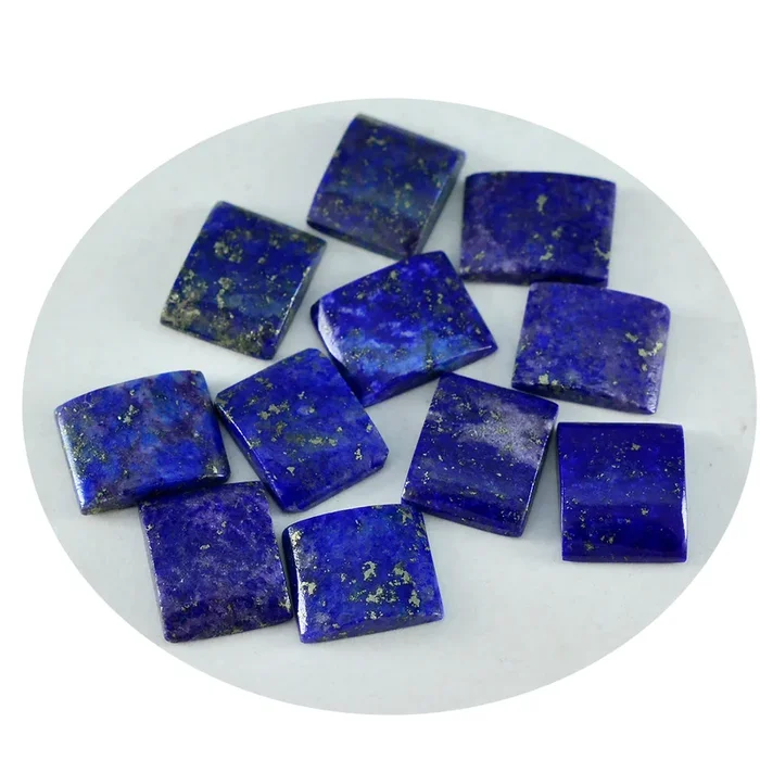 Lapis Lazuli 10PC Tiny 4×6 MM Emerald Cabochon Blue Luster semi Precious Loose Gems
