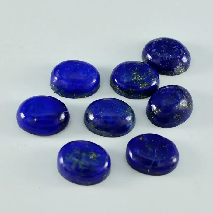 Lapis Lazuli 1PC Medium 7×10 MM Oval Cabochon Blue Brilliant semi Precious Loose Gemstones