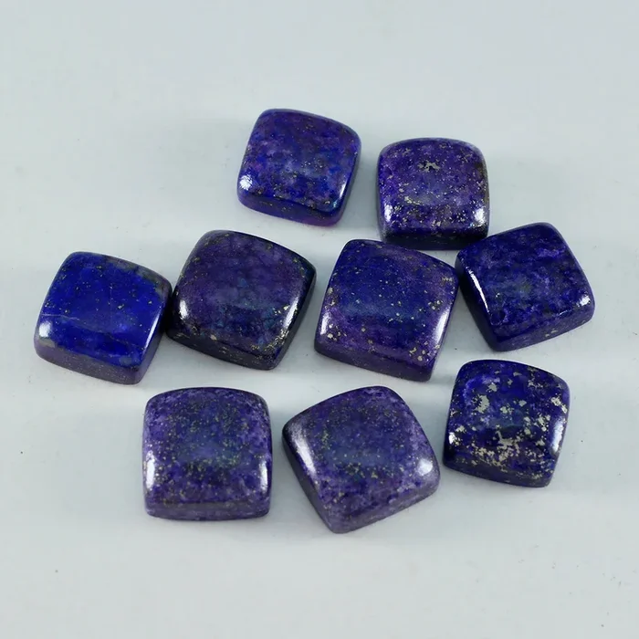 Lapis Lazuli 1PC Medium 9×9 MM Cushion Cabochon Blue Polished semi Precious Precious Gemstone
