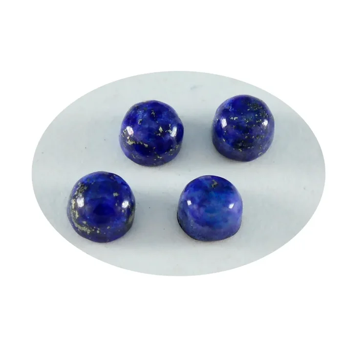 Lapis Lazuli 1PC Tiny 6×6 MM Round Cabochon Blue Fine semi Precious Loose Gemstone