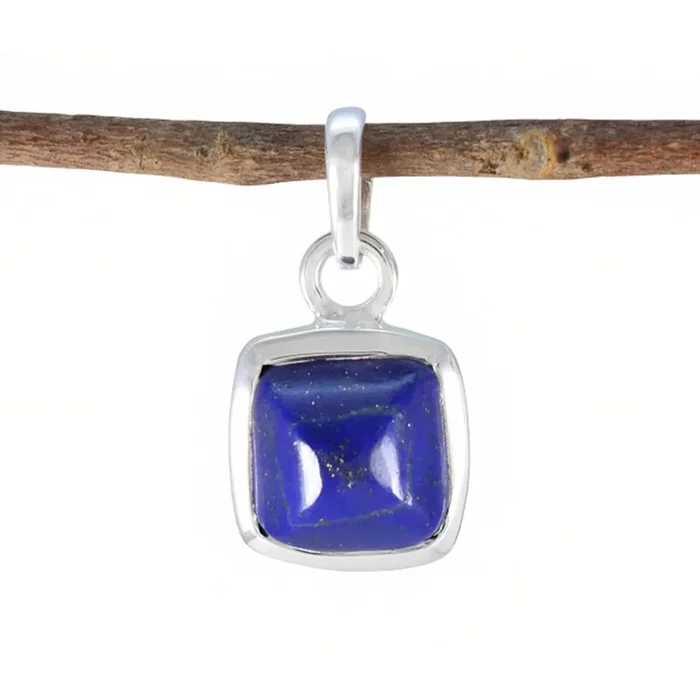Lapis Lazuli Dainty Italian 92.5 Silver Solitaire Bella Trendy Blue Pendant Jewellery