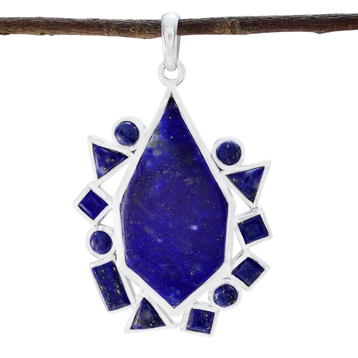 Lapis Lazuli Statement Latin American 92.5 Silver multiple Cecilia Luxurious Blue Pendant Jewellery