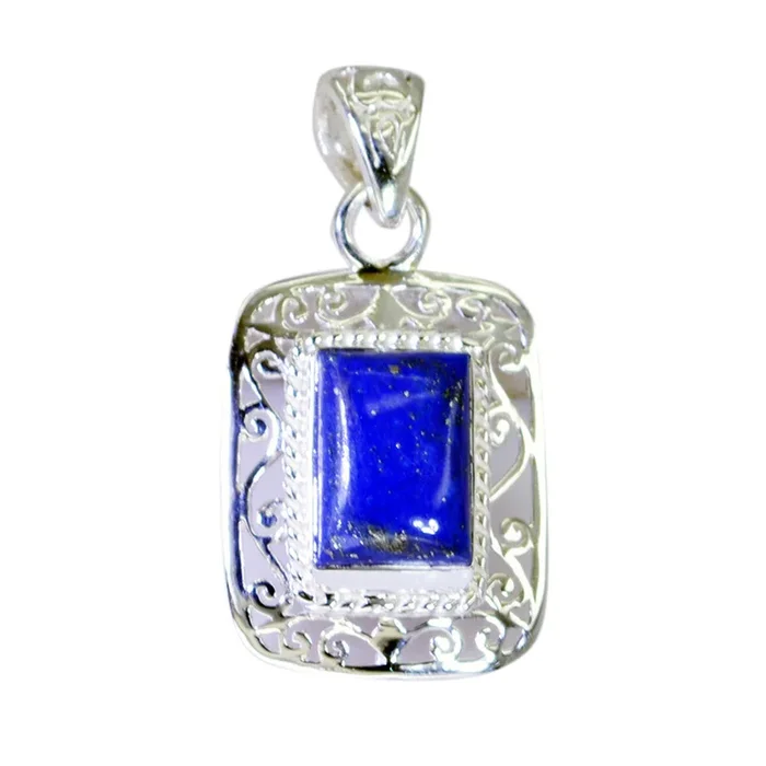 Lapis Lazuli Statement Latin American Silver Solitaire Penelope Vintage Blue Pendant Jewelry