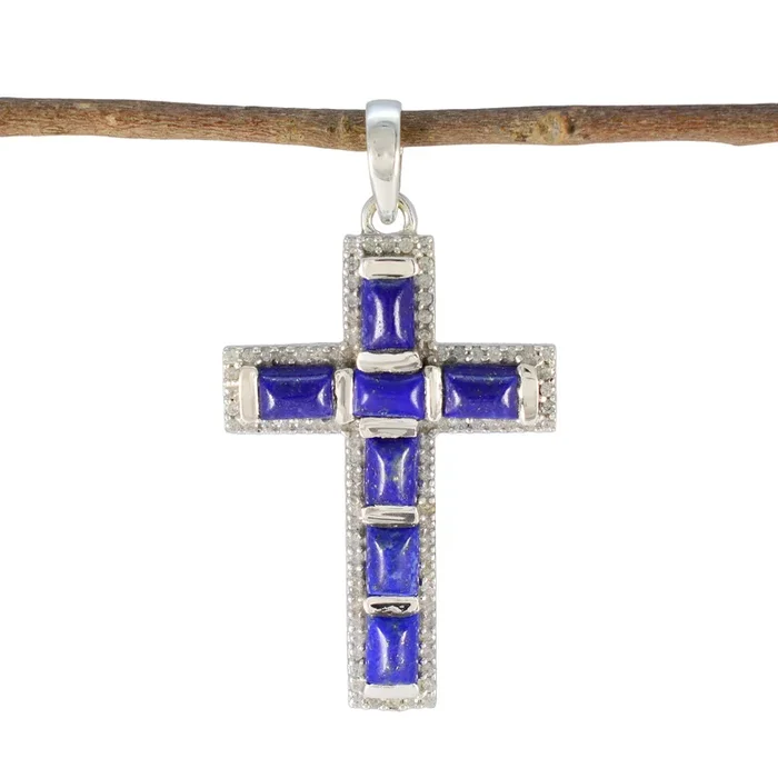Lapis Lazuli Tiny African 92.5 Silver multiple Yasmin Contemporary Blue Pendant Jewellery
