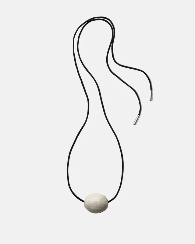 Large Stone Ellipse Necklace