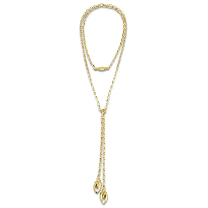 Lariat Chain Necklace – 18K Gold Vermeil