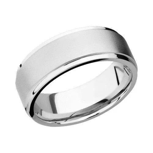 Lashbrook 10KT White Gold Band with Bead Polished Finish