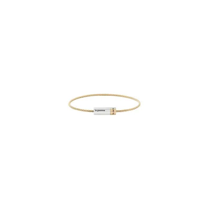 Le Gramme Cable Bracelet Le 9g in yellow gold and silver – Lepage