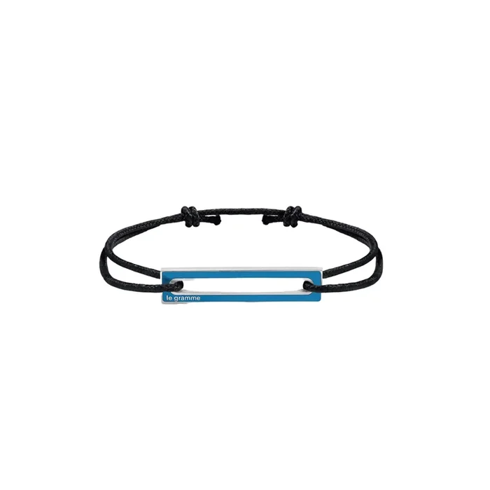 Le Gramme Olympic Games Edition Blue 1.7 g silver and lacquer bracelet | LEPAGE