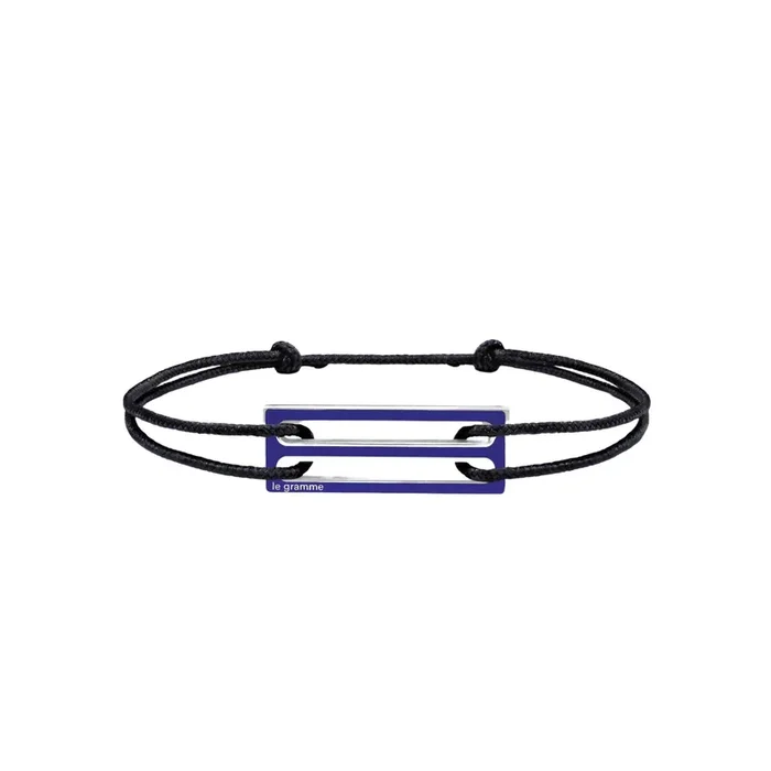 Le Gramme Olympic Games Edition Royal Blue ,.5g silver and lacquer bracelet | LEPAGE