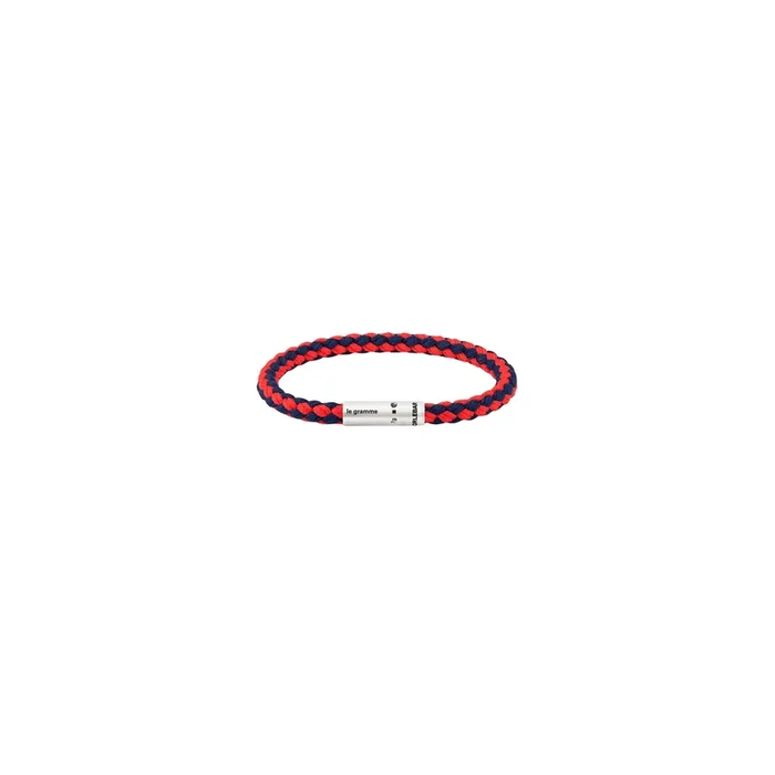 Le Gramme x Orlebar Brown Cable Le 7g bracelet navy and red bracelet