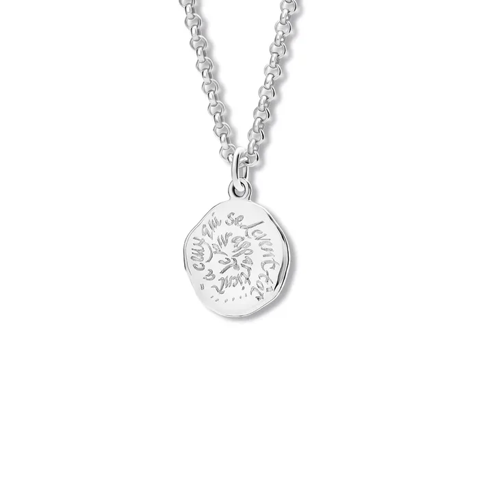 Le Jour Appartient Quote Pendant Silver
