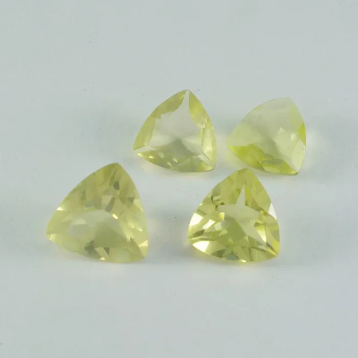 Lemon Quartz 1PC Chunky 16×16 MM Triangle Faceted Yellow Pure Semi Precious Loose Gems