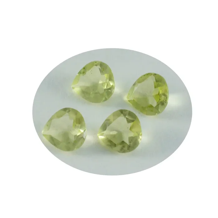 Lemon Quartz 1PC Large 12×12 MM Heart Faceted Yellow High-Quality Semi Precious Loose Gems