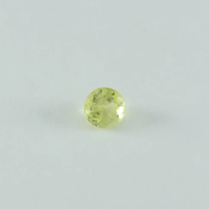 Lemon Quartz 1PC Medium 9×9 MM Round Faceted Yellow Lustrous Semi Precious Loose Gemstone