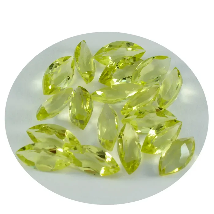 Lemon Quartz 1PC Small 6×12 MM Marquise Faceted Yellow Genuine Semi Precious Loose Gemstones