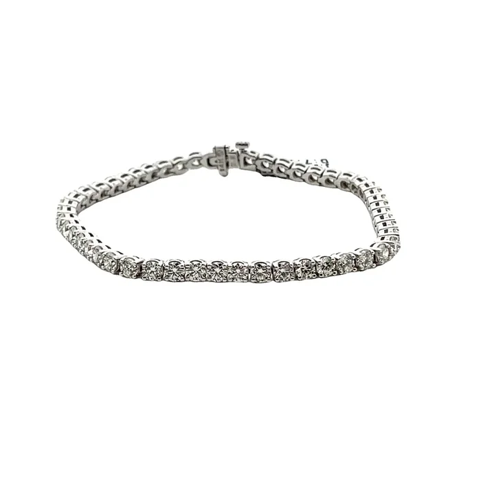 LEWIS COLLECTION 14K White Gold & 7.0ctw DIamond Tennis Bracelet