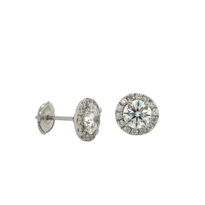 LEWIS COLLECTIONS Diamond Halo Earrings