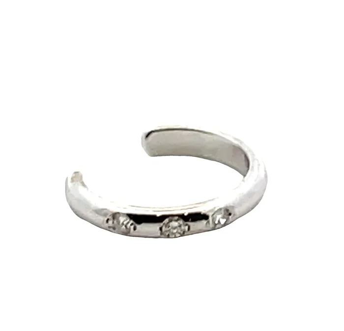 LEWIS JEWELERS COLLECTIONS 14K White Gold & Diamond Ear Cuff