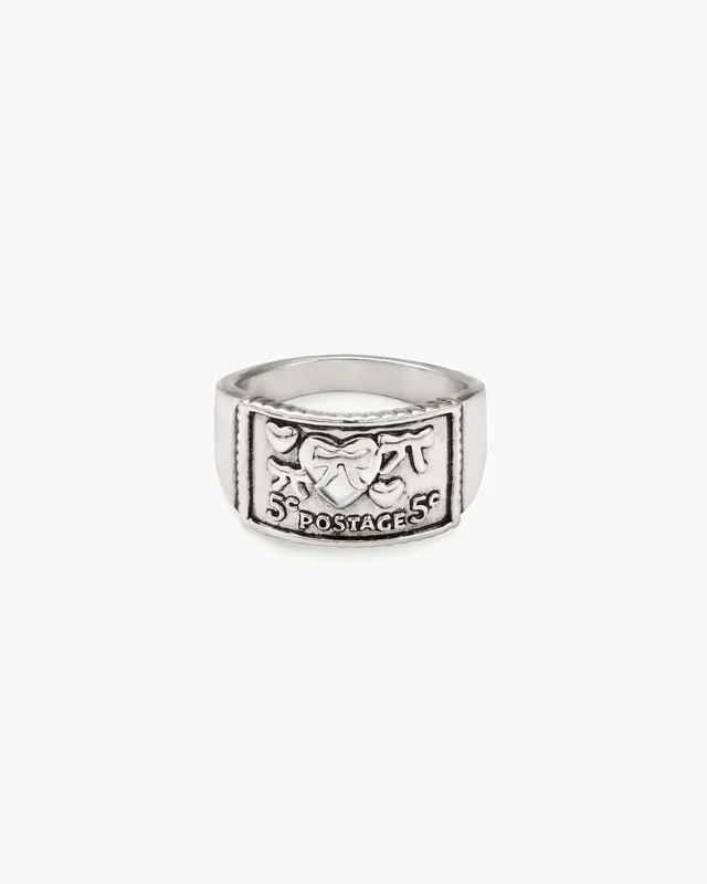 Liebeszeichen-Briefmarken-Ring
