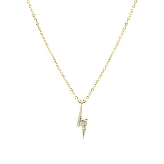 Lightning Bolt CZ Necklace