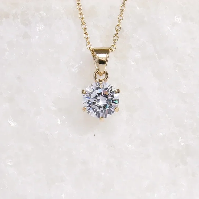 Lina cham with zircon gold-plated
