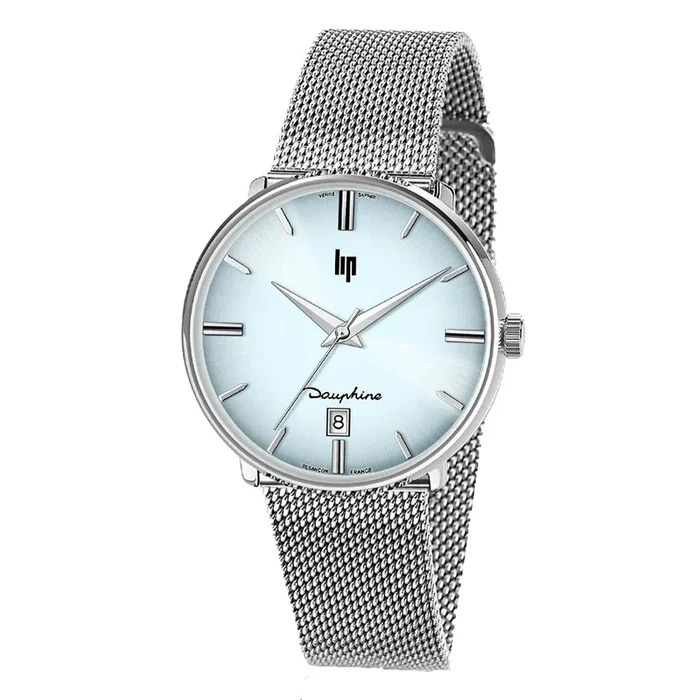 Lip Dauphine quartz blue dial 38 mm 671954 – Lepage