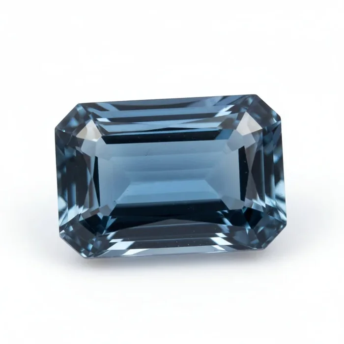 London Blue topaz 1PC Large 10×12 MM Emerald Faceted Blue High-Quality Semi Precious Loose Gems