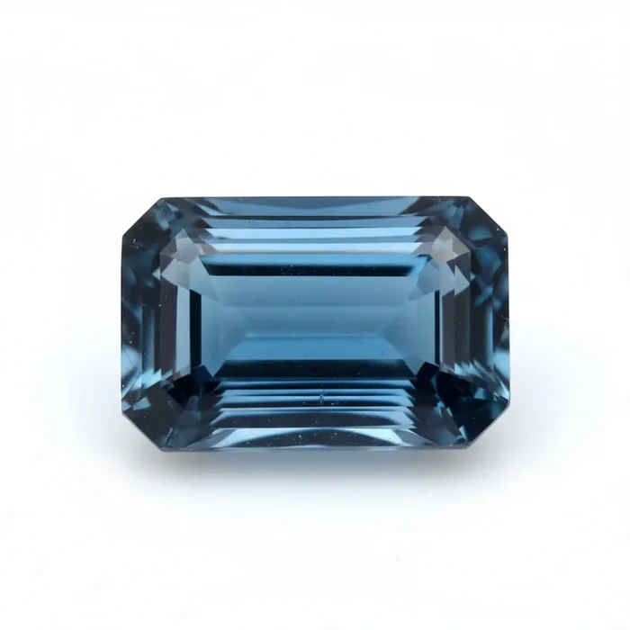 London Blue topaz 1PC Small 6×9 MM Emerald Faceted Blue Polished Semi Precious Loose Gemstones