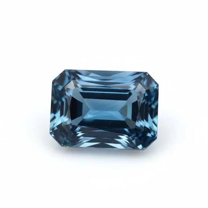 London Blue topaz 1PC Tiny 4×6 MM Emerald Faceted Blue Fiery Semi Precious Gems